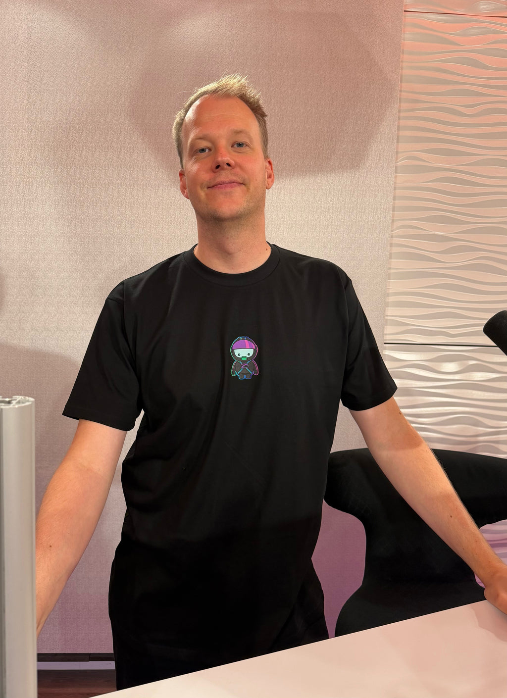Space Cadet logo T-shirt Black