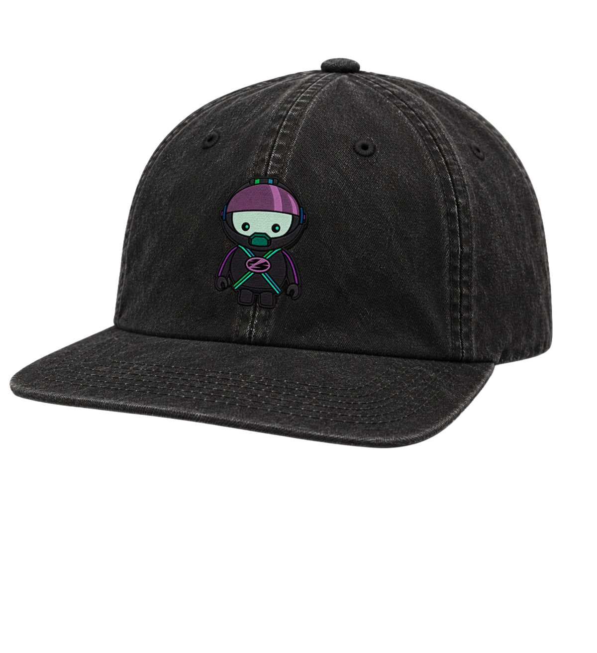 Space Cadet Cap Washed Black